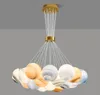 Nordic planet moon chandelier Lamps designer creative dining room bedroom lamp bubble ball net red ins living