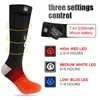 Chaussettes pour hommes SNOW DEER Femmes chauffées hiver électrique snowboard bas rechargeable hommes cyclisme avec trois réglages Y2209