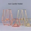 Candle Holders Metal Luxury Candlestick Fashion Wedding Stand Candelabra Table Home Decor Gold Rose