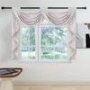 Curtain NAPEARL Luxury Valance With Double Border Flags Window Trim Fringed Edge Printed Drapery Polyester Fabric For Living Room