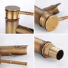 Bathroom Sink Faucets Antique Brass Bamboo Shape Faucet Vessel Basin Mixer Tap Lavatory One Hole / Handle Waterfall