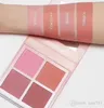 Makeup Peye Shadow Blush 4 Colors Palette 2 Style Highlighter Blush Kit