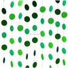 Decorazione per feste Glitter Green Paper Garland Circle Dot Banner Hanging Streamer Sfondo Decorazioni per tema St Nerdsropebags500Mg Amkwk