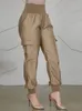 Женские брюки Capris работают в общем зареализованном сплошном брюке Zanzea Vintage Elastic Tans Bencil Brouser Fashion Holiday Pantalon Palazzo Rudip 220922