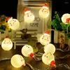 Cordes à piles 10 LED fée bonhomme de neige guirlande lumineuse intérieur extérieur mariage décoration de fête de noël