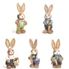 Altri articoli per feste festive Coniglietto di paglia artificiale Giardino domestico Decorazione di coniglio Ornamento Decorazione a tema pasquale 220922