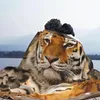 Blankets Siberian Tiger Fleece Throw Blanket Animal Lovers For Bed Bedroom Super Soft Rug