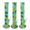 Smoking accessories 14'' glow in the dark and printed siliocne water pipe unique bongs hookahs