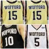 SJ NCAA College Wofford Terriers Basketball Jersey 1 Chevez Goodwin 2 Michael Manning Jr 3 Fletcher Magee 4 Isaiah Bigelow cousu sur mesure