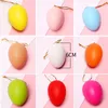 Other Festive Party Supplies 12pcs 6 4 cm Plastic Easter Eggs Home Hanging Pendant Decoration Children Painted DIY Crafts Painting 220922