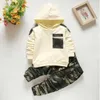 Kledingjongens Bibicola Baby Herfst Tracksuit Zuigeling Kruiken Hoodies T -shirtbroek Outfits Katoen Toddle Bebe sportkledingpak