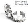 Anéis de casamento pacote de 10/30pcs Cadeia de giratória masculina Cool aço inoxidável Textura de pneu Links rotativos jóias masculinas para mulheres