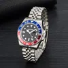 Men's automatic mechanical ceramic watch 41mm all stainless steel glider buckle swimming watch sapphire glow