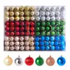Decorações de Natal 36pcs 3cm Tree Ball Gold Silver Color Plástico S para suprimentos de festa Ornamentos Y2209