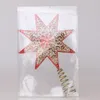 Kerstdecoraties winkel decoratie home treetopper ster metaal glitter ornament business raam lay -out m6ce