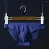 Slip Sexy sous-vêtements slips sans couture pour hommes Ultra mince U poche de renflement culotte Homme Cuecas taille basse solide