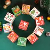 Buon Natale Calendario dell'Avvento Scatole 24 giorni Carta Kraft Avvento Conto alla rovescia Confezioni regalo di caramelle per bambini e bomboniere per famiglie MJ0829