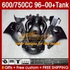 Fairings & Tank For SUZUKI SRAD GSXR600 GSXR 600 750 CC 1996 1997 1998 1999 2000 Body 156No.67 GSXR750 600CC GSX-R750 750CC 96-00 GSXR-600 96 97 98 99 00 Fairing lucky black