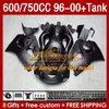 Fairings Tank f￶r Suzuki Srad GSXR 600 750 CC 600cc 750cc 96-00 Body 156no.11 GSXR750 GSXR-600 GSXR600 96 97 98 99 00 GSX-R750 1996 1998 1998 1999 2000 Fairing Blue Glossy