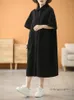 Robes décontractées Été Femme 2022 Élégant Couleur Solide Grande poche Revers Robe à simple boutonnage Chemise Longue Jupe Femme