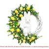 Decorative Flowers Easter Decoration 2022 Acrylic Home Garden Door Wall Decor Artificial Wreath Hanging Ornament