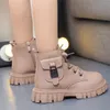 Kinder kurze Stiefel Pu-Leder Designer Winter Kinder Schuhe Jungen Mädchen klassisches Design wasserdichte Martin Stiefel Gummisohle