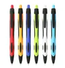 Ballpoint Pens Pen met stylus tip zwarte inkt 2 in 1 metaal 0 mm middelpunt gladde regenboog colorf rubberen voor touchscreen mxhome amecr