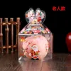 PVC Transparante Candy Box Christmas Decoratie Gift Wrap Verpakking Kerstman Snowman Candy Apple Boxes Party Supplies WLY935