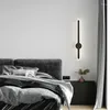 V￤gglampor modern minimalistisk 3 f￤rgomkopplare LED -ljus 62 82 102CM 220V 110V Bedside Copper Long Lamp Nordic Luxury Style Sconce