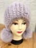 Berets 2022 Fur Lady Winter Thickening Warm Ear Protective Big Hairball Women Natural Mink Woven Hat