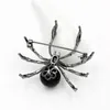 Brooches High Quality White Gold Or Gun Black Color Shell Pearl And Cubic Zirconia Spider Brooch Pins For Men Women