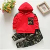 Kledingjongens Bibicola Baby Herfst Tracksuit Zuigeling Kruiken Hoodies T -shirtbroek Outfits Katoen Toddle Bebe sportkledingpak