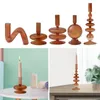 Candle Holders Brown Glass Candlestick Uchwyt dekoracyjny stożka stożka dla jadalni w domu lub na świeżym powietrzu