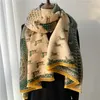 Scarves Luxury Cashmere Scarf Winter Women Pashmina Shawls Warm Blanket Wraps Female Foulard Bandana Brand Thick Print 220922