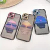 Snow Mountain Sunset Phone Cases for iPhone 14 جميلة حماية كاميرا شروق الشمس الشفافة TPU Shockproof Shell iPhone14 13 12 11 Plus Pro Max Fashion