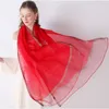 Szaliki Summer Silf dla kobiet Długie rozmiar Pashmina Lady Szatk Kobieta Zmagłowe Faulard Hidżabs Solid Soft Beach Stoles 220922