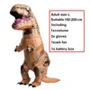 Özel Durumlar T-Rex şişme kostüm Noel s dinozor trex kıyafetleri komik maskeli balo elbiseler yetişkin 220922