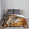 Blankets Siberian Tiger Fleece Throw Blanket Animal Lovers For Bed Bedroom Super Soft Rug