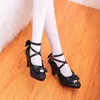 Scarpe eleganti 2022 Primavera Donna Taglie forti 22-26,5 cm Lunghezza dei piedi Tacco affusolato Fiocco di perle bordato di pizzo Carino Lolita Banchetto