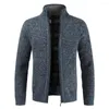 Men's Jackets 2022 Autumn Winter Men's Jacket Slim Fit Stand Collar Zipper Men Solid Cotton Thick Warm