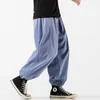 メンズパンツのデザインドローストリングハーレムバギージョギング日本人男性股間脚葉男性カジュアルルーズズボン220922