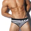 Męskie stroje kąpielowe Summer Men Swimming Briefs Seksowne nisko talia plażowe sportowe surfing moda kąpielowa Męska Zebra Szybkie suche oddychanie pływanie kąpielowe J220913