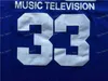 SJ Will Smith #33 Jersey Music Television Первый ежегодный Rock N'Sj CK B-Ball Jam 1991 Men Blue Color Double Choted S Number S в наличии