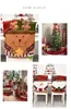 Weihnachten Weihnachtsmann Abendessen Stuhlbezug Schneemann Stuhllehne Bezüge Roter Hut Home Decor Weihnachtsdekoration