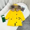 Kids Coat Baby Designer Clothes Down Coats Jacket Kid clothe With Badge Hooded Thick Warm Outwear Collar Wolf Fur Girl Boy Parkas