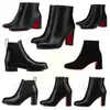 Lady Shoes Red Soles Ankle Boot Bibooty Suede Boot Winter Autumn Fashion Shoes For Woman Belle Boots Luxury Designer Factory Good Quality
