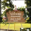 Party Decoration Personalised Wedding Welcome Sticker Sign Bride And Groom Names Date Customized Decal 2924 Drop Delivery 2021 Home G Dhafq