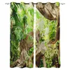 Curtain Wild Animald Leopard Room Curtains Large Window Bedroom Kitchen Kids Indoor Floral Decor Panels