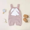 Rompers pasgeboren baby jongens meisjes romper playsuit overalls katoen gebreide mouwloze baby schattige konijn jumpsuit pasgeboren kleding J220922