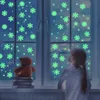 Decorative 50 pcs Luminous snowflake wall sticker glowing in the dark sticker for kids rooms bedroom Christmas decoration Navidad 2022